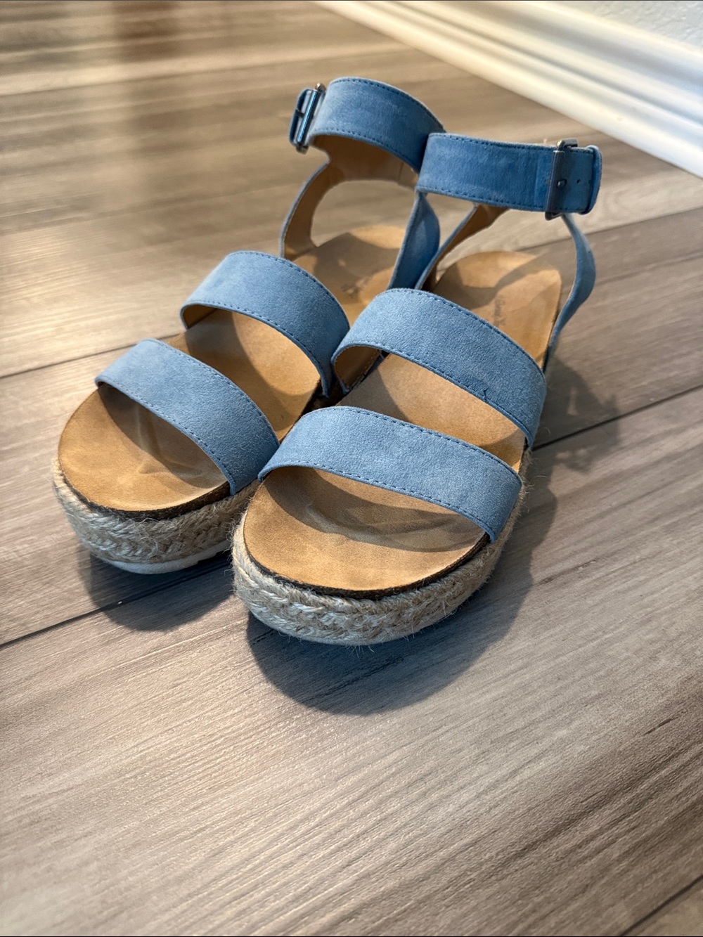 Target Universal Thread Women’s Blue Espadrille Platform Sandals - Size 8